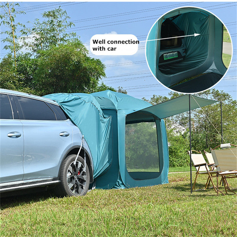 Versatile Car Rear Camping Tent Instant Pop-Up Shelter Waterproof Sunshade 3-4 Vehicle Tailgate canopy tent