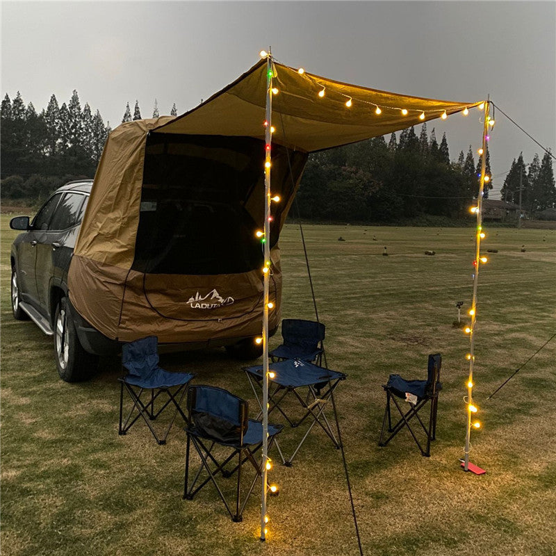 Universal SUV Awning Tent with Mesh Room - Portable Car Sun Shade Shelter