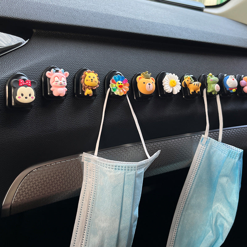 10pcs/Pack Mini Car Hook For Dash Board Backseat