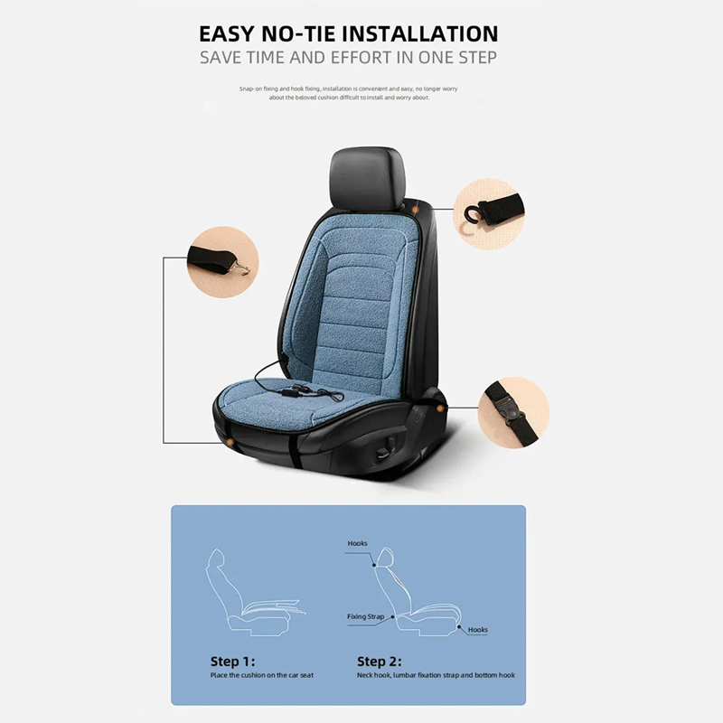 2Pcs Electric Heated Car Seat Cushion