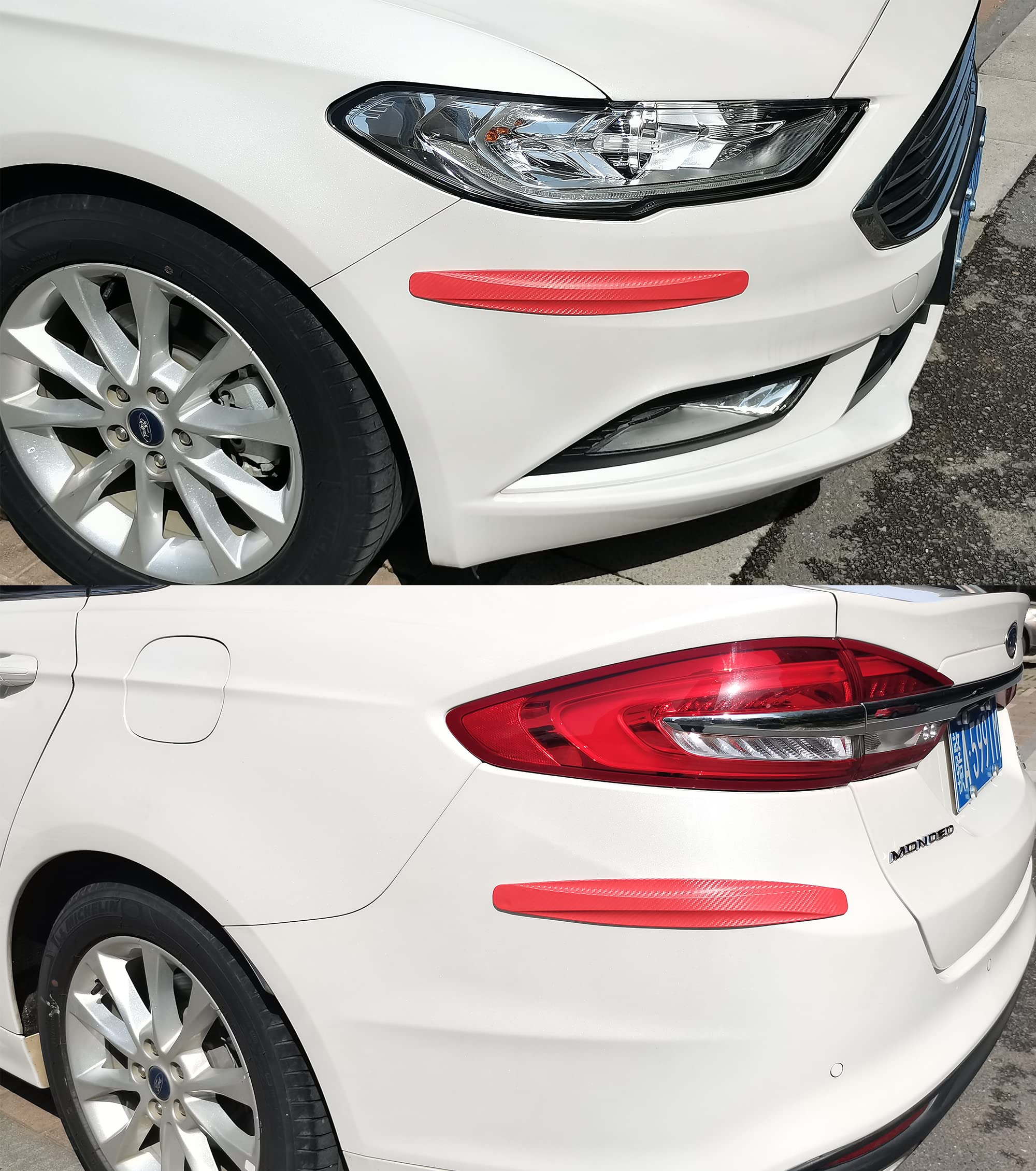 4PCS Car Front and Rear Bumper Protection Strip